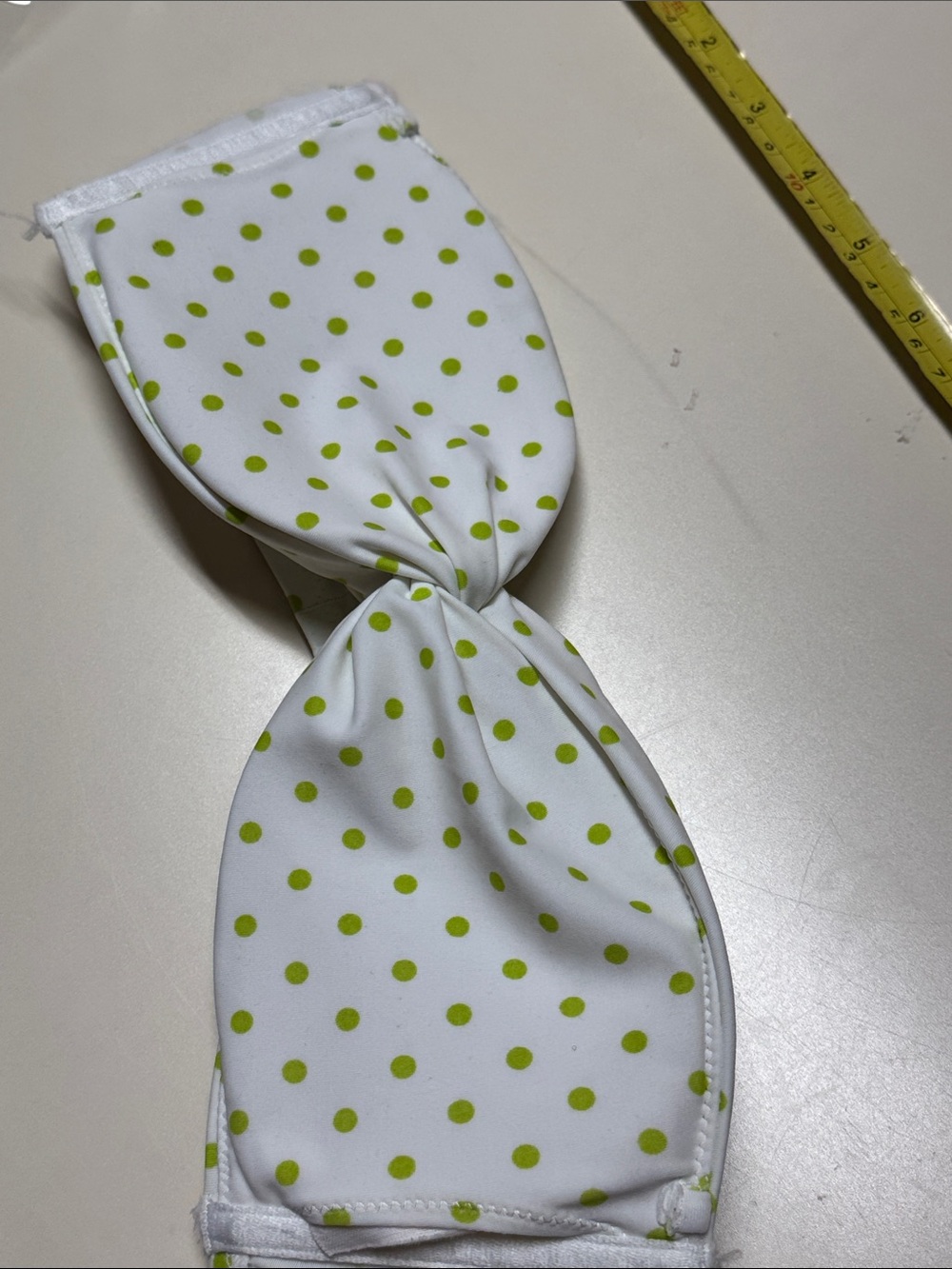 Victoria's Secret White Bandeau Bikini with Lime Polka Dots - Picture 9 of 13